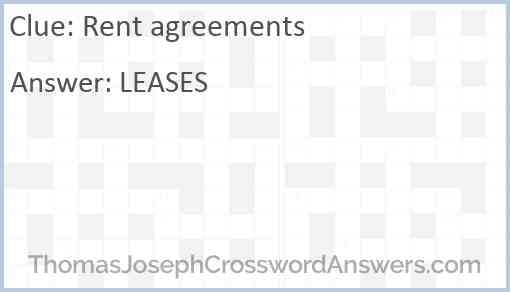 Rent agreements Answer