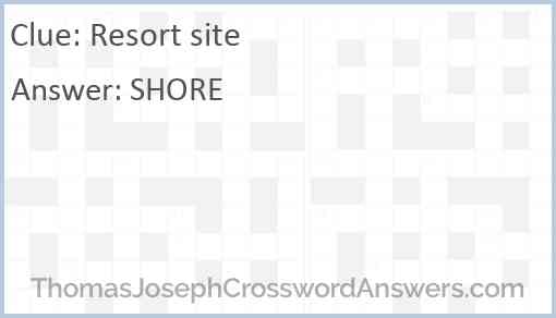 Resort site Answer