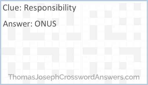 Responsibility Answer
