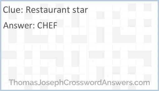 Restaurant star Answer
