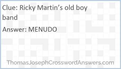 Ricky Martin’s old boy band Answer