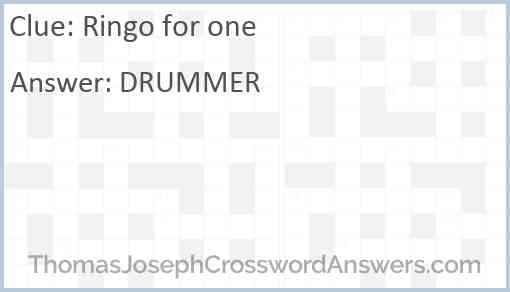 Ringo for one Answer