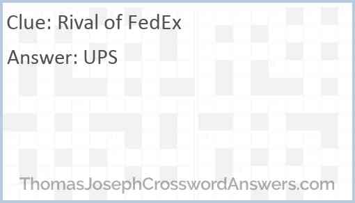 Rival of FedEx Answer