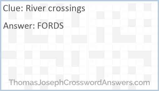 River crossings Answer