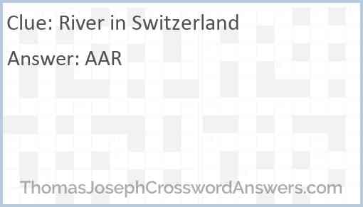 River in Switzerland Answer