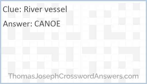 River vessel Answer