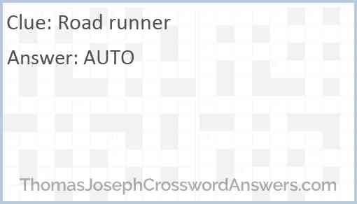 Road runner Answer