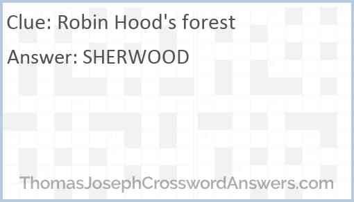 Robin Hood's forest Answer