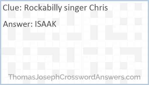 Rockabilly singer Chris Answer