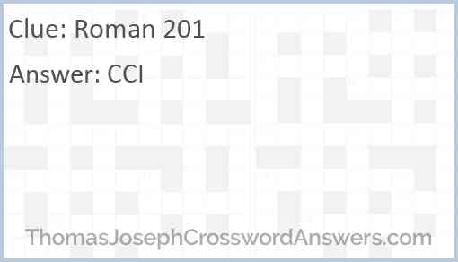 Roman 201 Answer