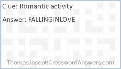 Romantic activity Answer