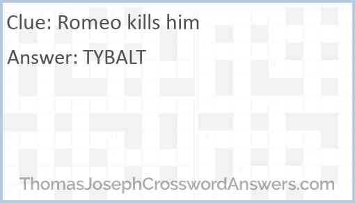 Romeo kills him Answer