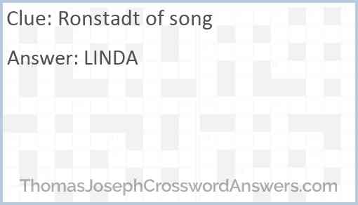 Ronstadt of song Answer