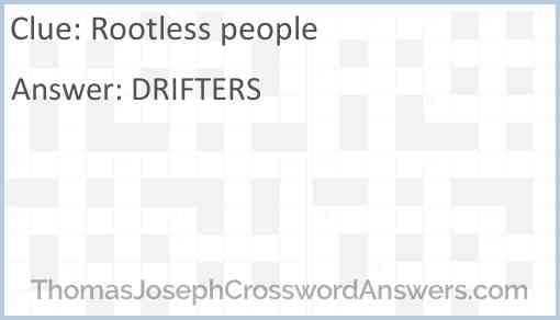 Rootless people Answer