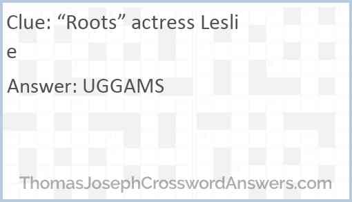 “Roots” actress Leslie Answer