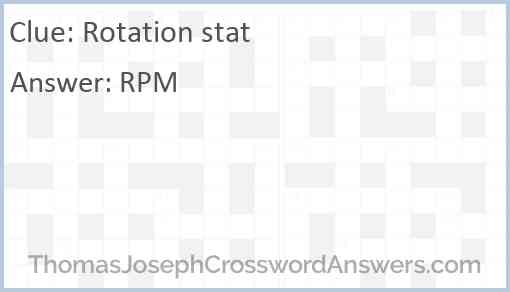 Rotation stat Answer