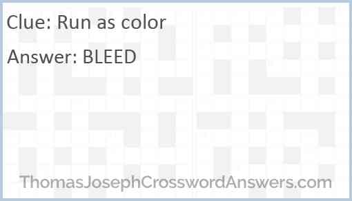 Run as color Answer