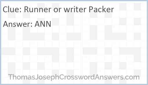 Runner or writer Packer Answer