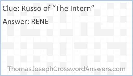 Russo of “The Intern” Answer