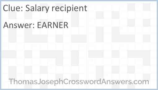 Salary recipient Answer