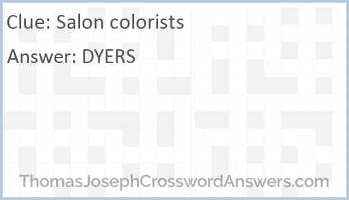 Salon colorists Answer