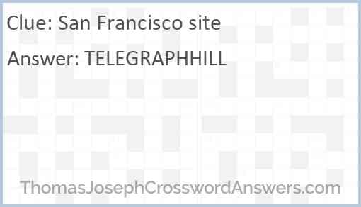San Francisco site Answer