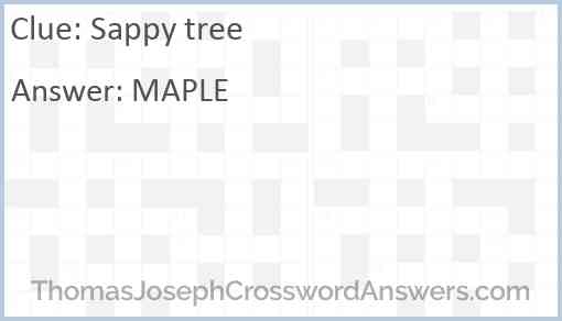 Sappy tree Answer