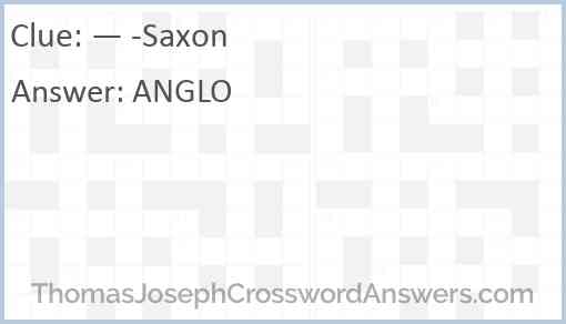 — -Saxon Answer