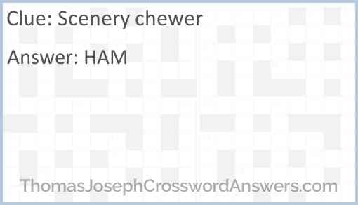 Scenery chewer Answer