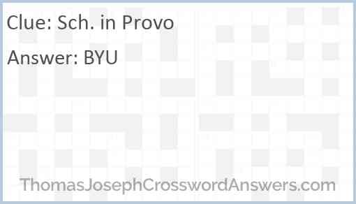 Sch. in Provo Answer