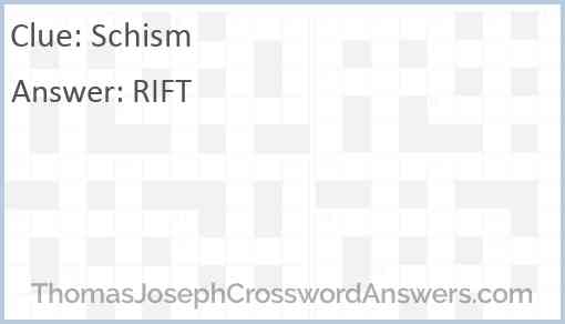 Schism Answer