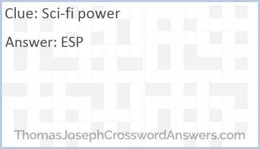 Sci-fi power Answer