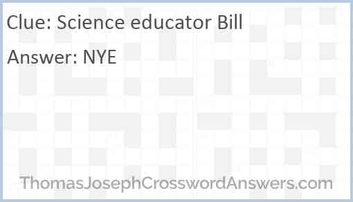 Science educator Bill Answer