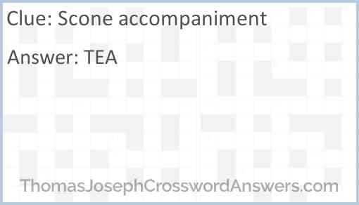 Scone accompaniment Answer