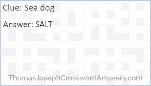 Sea dog Answer