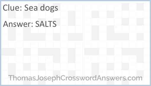 Sea dogs Answer