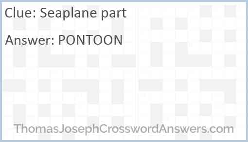 Seaplane part Answer