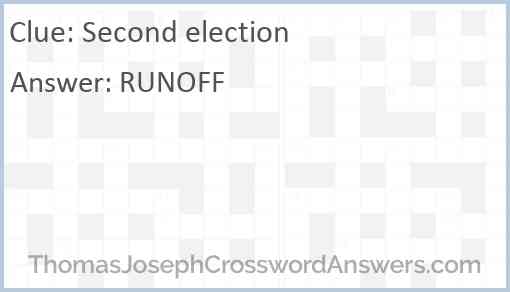 Second election Answer