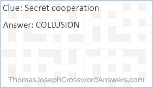 Secret cooperation Answer