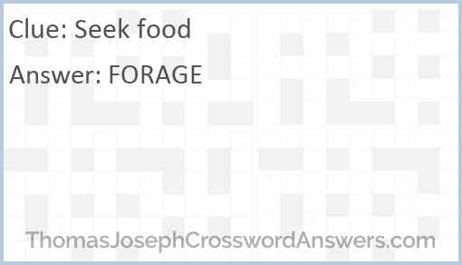 Seek food Answer