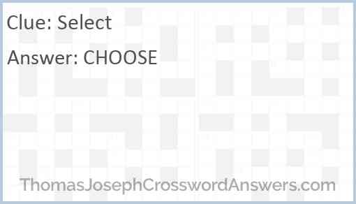 Select Answer