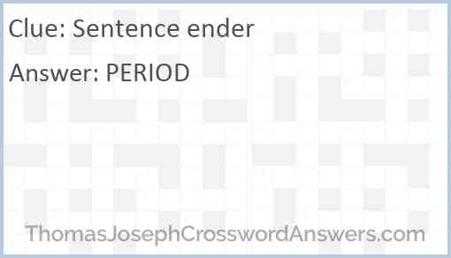 Sentence ender Answer