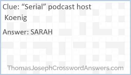 “Serial” podcast host Koenig Answer