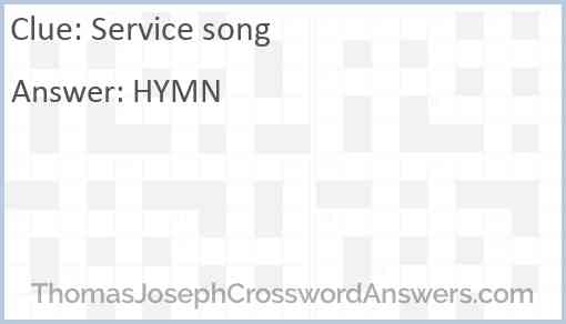 Service song Answer