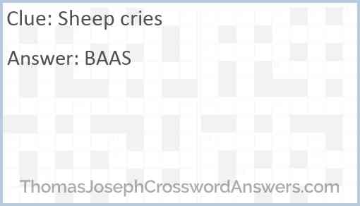 Sheep cries Answer