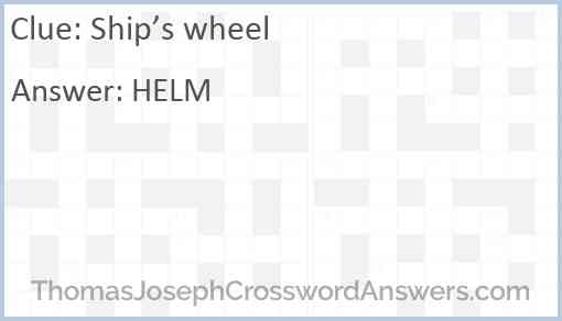 Ship’s wheel Answer