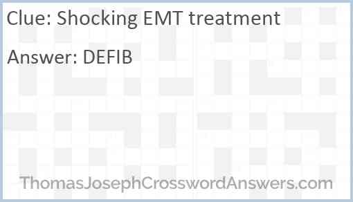 Shocking EMT treatment Answer
