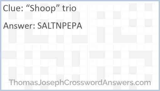 “Shoop” trio Answer