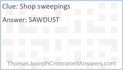 Shop sweepings Answer