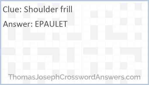 Shoulder frill Answer